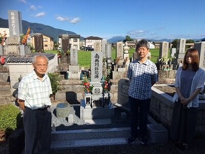 下笠墓地にてお墓開き