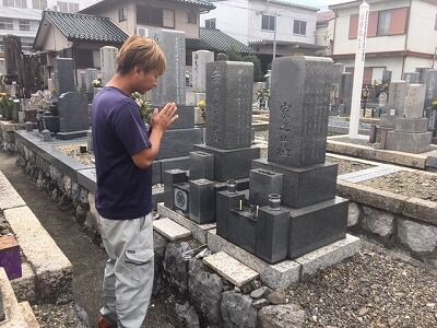 高田墓地にて墓じまい