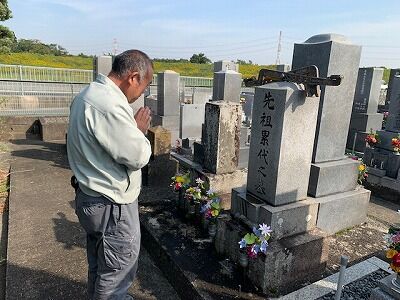 西岩道墓地にてお墓じまい