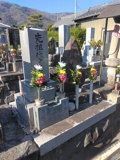 お墓の再建工事