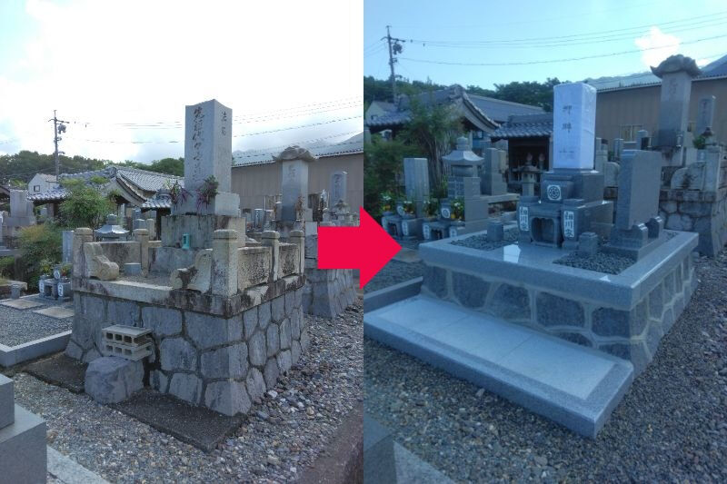 お墓開き準備