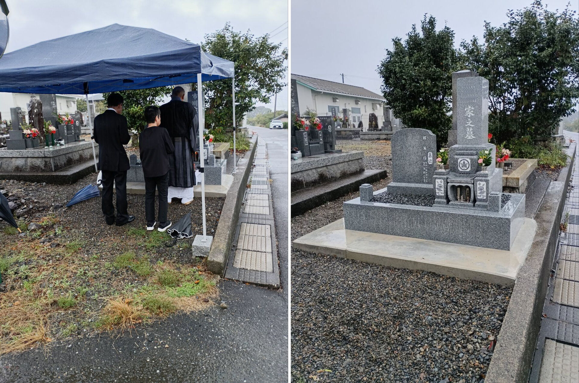 あいにくの天候の中ではありましたが、私たちは無事に建碑法要を