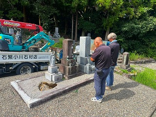 宮代墓地にてお墓じまい　（垂井町）